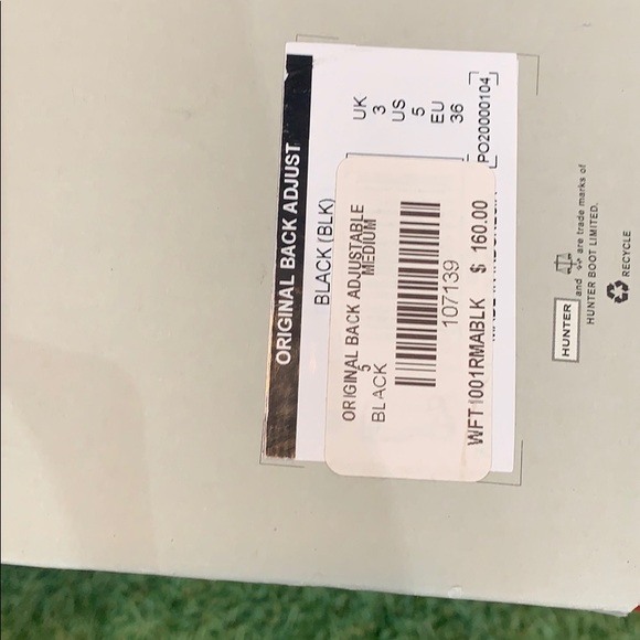 NWT original black adjustable hunter boots - Picture 2 of 2